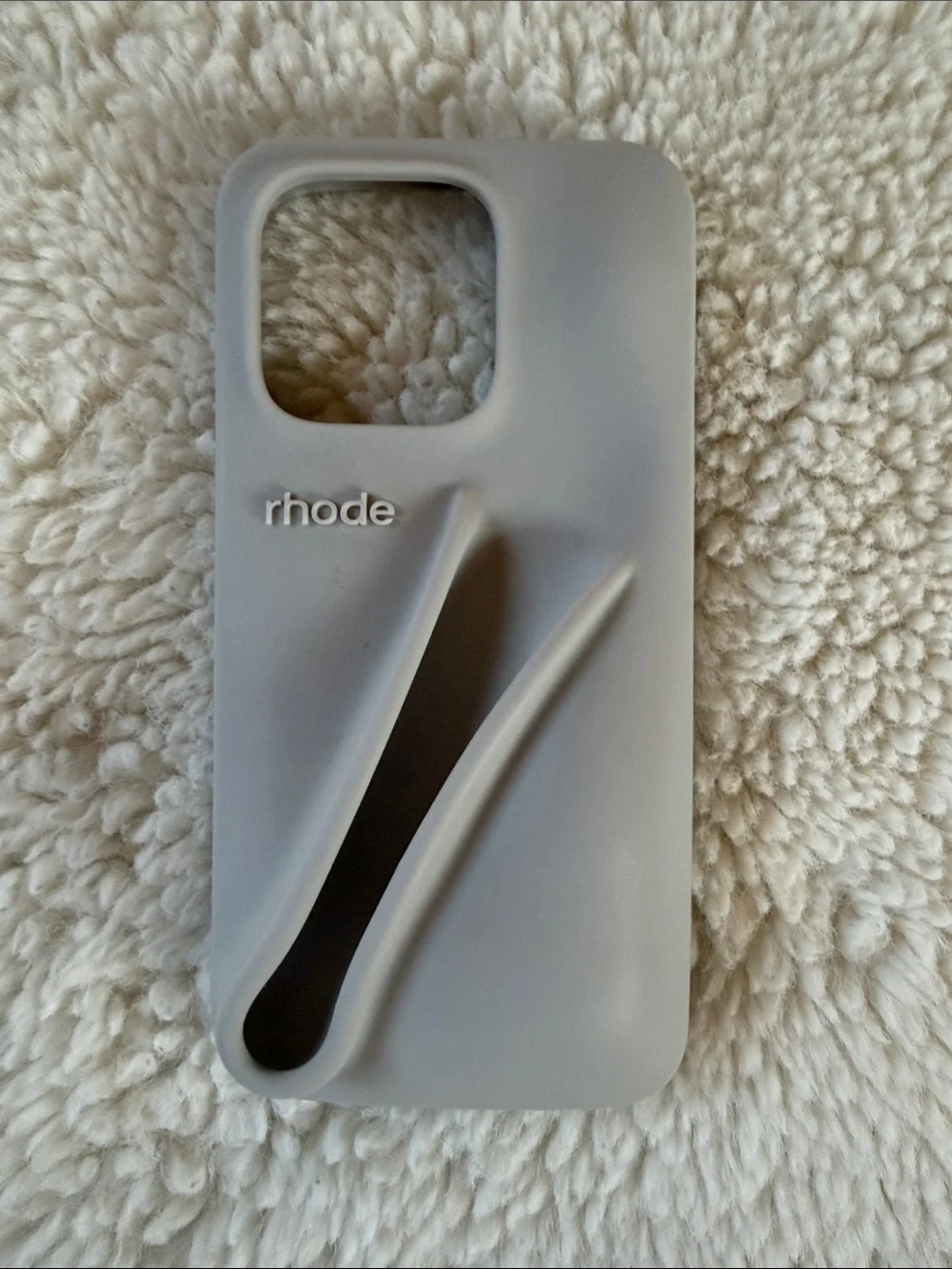 RHODE Soft-Touch Sculpted Light Gray Phone Case